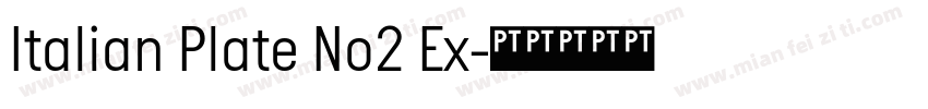 Italian Plate No2 Ex字体转换